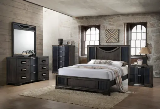 Jewel Queen Size 6 Piece Bedroom Set - Furniture Trends