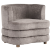 Dorian Accent Chair in Dark Taupe - Furniture Trends