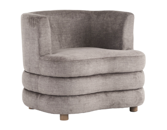 Dorian Accent Chair in Dark Taupe