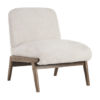 Lisson Accent Chair in Beige and Walnut - Furniture Trends