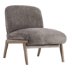 Lisson Accent Chair in Dark Taupe and Walnut - Furniture Trends