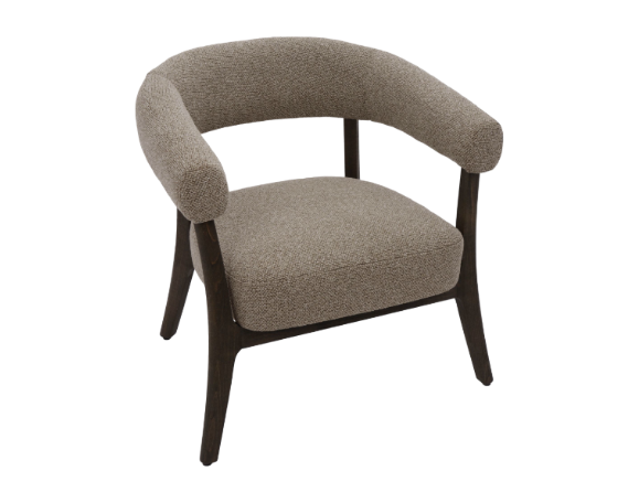 Surin Accent Chair in Brown and Walnut
