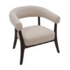 Surin Accent Chair in Oat and Walnut - Furniture Trends