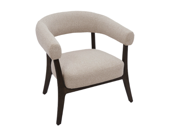 Surin Accent Chair in Oat and Walnut