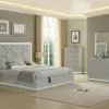 Turner Light Grey Queen Size 6 Piece Bedroom Set - Furniture Trends