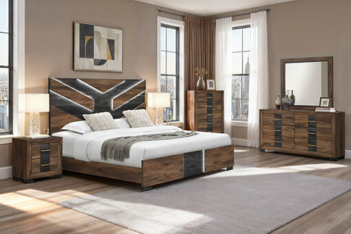 Optimus Queen Size 6 Piece Bedroom Set - Furniture Trends