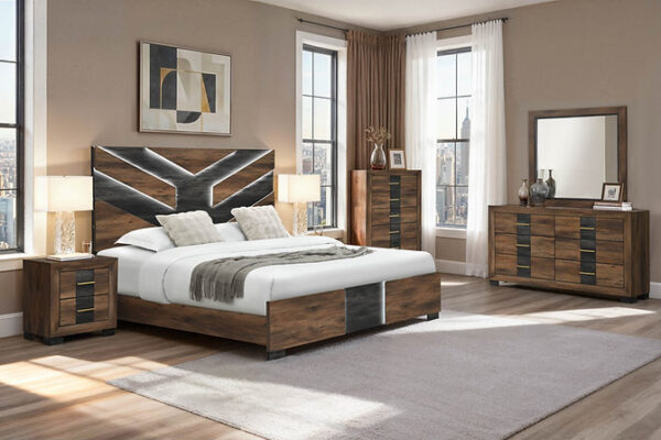 Optimus Queen Size 6 Piece Bedroom Set