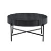 IF-3212 Round Black Coffee Table with Hidden Storage Drawer - Furniture Trends